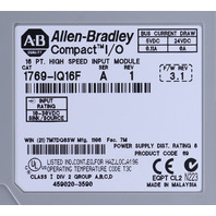 * ALLEN BRADLEY 1769-IQ16F SERIES A COMPACT I/O 16 POINT HIGH SPEED INPUT MODULE