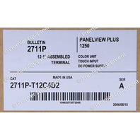 * ALLEN BRADLEY 2711P-T12C4D2 PANELVIEW PLUS 1250 W/ 2711P-RDT12C 2711P-RP2