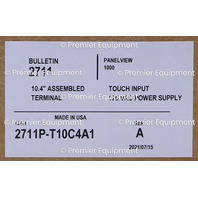 * ALLEN BRADLEY 2711P-T10C4A1 SER A 10" PANELVIEW PLUS 6 OPERATOR PANEL 