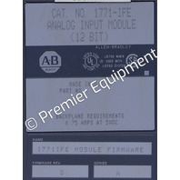 * SURPLUS ALLEN BRADLEY 1771-IFE SER A 12 BIT ANALOG INPUT MODULE