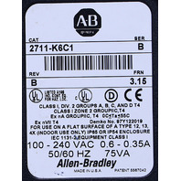 * ALLEN BRADLEY 2711-K6C1 PANELVIEW 600 OPERATOR INTERFACE *READ*