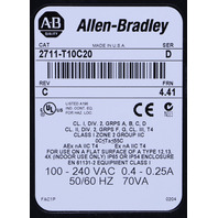 * ALLEN BRADLEY 2711-T10C20 SERIES D PANELVIEW 1000 OPERATOR INTERFACE PANEL *READ*