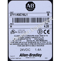 * ALLEN BRADLEY 2711-K6C16L1 SER B PANELVIEW 600 KEYPAD OPERATOR INTERFACE