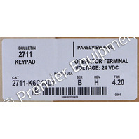 * ALLEN BRADLEY 2711-K6C16L1 SER B PANELVIEW 600 KEYPAD OPERATOR INTERFACE