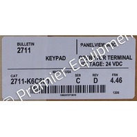 * ALLEN BRADLEY 2711-K6C8L1 SER C PANELVIEW 600 KEYPAD OPERATOR INTERFACE