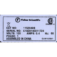FISHER SCIENTIFIC 1152049S MAGNETIC STIRRER