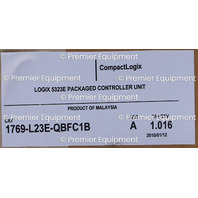 * ALLEN BRADLEY 1769-L23E-QBFC1B / A COMPACTLOGIX CONTROLLER *READ*