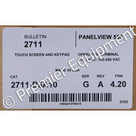 * ALLEN BRADLEY 2711-B5A10 SER G FRN 4.20 PANELVIEW 550 OPERATOR INTERFACE