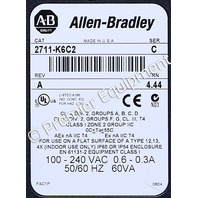 * ALLEN BRADLEY 2711-K6C2 SER C PANELVIEW 600 COLOR TERMINAL OPERATOR INTERFACE