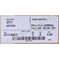 * ALLEN BRADLEY 2711-K6C2 SER C PANELVIEW 600 COLOR TERMINAL OPERATOR INTERFACE