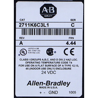 * ALLEN BRADLEY 2711K6C3L1 SER C PANELVIEW 600 TERMINAL OPERATOR INTERFACE