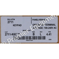 * ALLEN BRADLEY 2711-K6C20 SER B PANELVIEW 600 COLOR TERMINAL OPERATOR INTERFACE