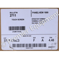 * ALLEN BRADLEY 2711-T10C3L1 SER F FRN 4.46 PANELVIEW 1000 OPERATOR TERMINAL