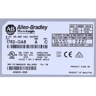 * ALLEN BRADLEY 1762-OA8 SERIES A 8 POINT 85-265 VAC OUTPUT MODULE *READ*