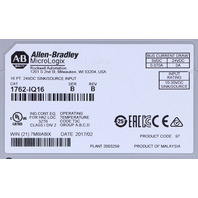 * ALLEN BRADLEY 1762-IQ16 SERIES B 16 POINT SINK/SOURCE INPUT MODULE *READ*