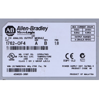 * ALLEN BRADLEY 1762-OF4 SERIES A MICROLOGIX 1200 4 CHANNEL ANALOG OUTPUT MODULE