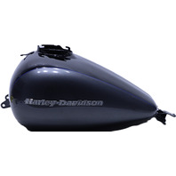 * Harley-Davidson OEM Touring Fuel Gas Tank Black Gray Blue Pinstripe