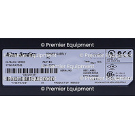 * ALLEN BRADLEY 1756-PA75 SER B CONTROLLOGIX POWER SUPPLY