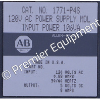 * ALLEN BRADLEY 1771-P4S POWER SUPPLY MODULE PLC-5
