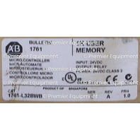 * SURPLUS ALLEN BRADLEY 1761-L32BWB  SER E MICROLOGIX 1000 CONTROLLER
