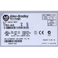 * ALLEN BRADLEY 1762-IA8 SER A MICROLOGIX 8 PT 120 VAC INPUT MODULE *READ*