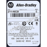 * ALLEN BRADLEY 2711-K6C20 SER C PANELVIEW 600 COLOR TERMINAL OPERATOR INTERFACE
