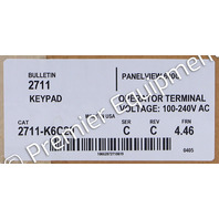 * ALLEN BRADLEY 2711-K6C20 SER C PANELVIEW 600 COLOR TERMINAL OPERATOR INTERFACE