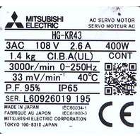  MITSUBISHI HG KR43 SERVO MOTOR