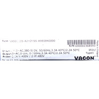 VAGON NXS00035A2H2SSSA9B5B40000 AC DRIVE