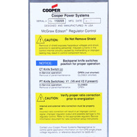 COOPER MCGRAW-EDISON CL-4C REGULATOR CONTROL