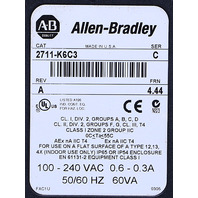 * ALLEN BRADLEY 2711-K6C3 SER C PANELVIEW 600 TERMINAL OPERATOR INTERFACE