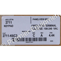 * ALLEN BRADLEY 2711-K6C3 SER C PANELVIEW 600 TERMINAL OPERATOR INTERFACE