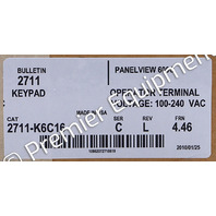 * ALLEN BRADLEY 2711-K6C16 SER C PANELVIEW 600 KEYPAD OPERATOR INTERFACE