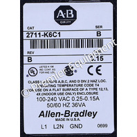 * SURPLUS ALLEN BRADLEY 2711-K6C1 SER B PANELVIEW 600 OPERATOR INTERFACE