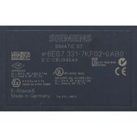 * SIEMENS SIMATIC S7 6ES7 331-7KF02-0AB0 ANALOG INPUT MODULE
