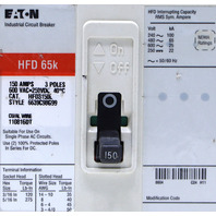 EATON HFD3150L 3 POLE 150 AMP CIRCUIT BREAKER 