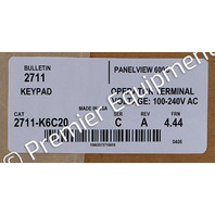 * ALLEN BRADLEY 2711-K6C20 C PANELVIEW 600 COLOR TERMINAL OPERATOR INTERFACE