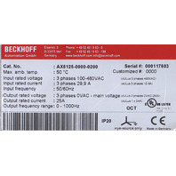 BECKHOFF AX5125-0000-0200 DIGITAL COMPACT SERVO DRIVE