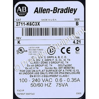 * ALLEN BRADLEY 2711-K6C3X SER B PANELVIEW 600 COLOR TERMINAL OPERATOR INTERFACE