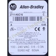 * ALLEN BRADLEY 2711-K6C16 /C PANELVIEW 600 KEYPAD OPERATOR INTERFACE