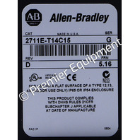* ALLEN BRADLEY 2711E-T14C15 SER G PANELVIEW 1400 OPERATOR INTERFACE *READ*
