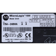 * ALLEN BRADLEY 1764-24BWA SER A MICROLOGIX 1500 BASE UNIT