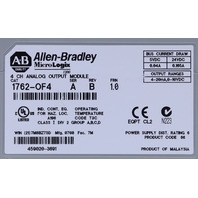 * ALLEN BRADLEY MICROLOGIX 1200 1762-OF4 SER A 4 CHANNEL ANALOG OUTPUT MODULE