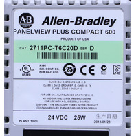 * ALLEN BRADLEY 2711PC-T6C20D SER D PANELVIEW PLUS COMPACT 600 TOUCHSCREEN UNIT