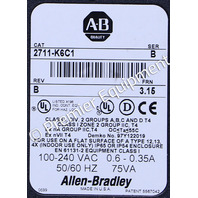 * ALLEN BRADLEY 2711-K6C1 /B frn 3.15 PANELVIEW 600 KEYPAD OPERATOR INTERFACE