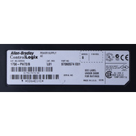 * ALLEN BRADLEY 1756-A13/B CONTROLLOGIX 13-SLOT CHASSIS WITH 1756-PA72/B POWER SUPPLY