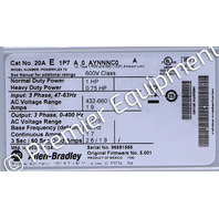 * SURPLUS ALLEN BRADLEY 20AE1P7A0AYNNNC0 SER A POWERFLEX 70 AC DRIVE