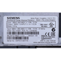 SIEMENS 6SL3210-1PE21-1UL0 SINAMICS PM240-2 POWER MODULE