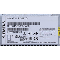 SIEMENS 6ES7647-6CA13-1AB0 SIMATIC IPC627C INDUSTRIAL COMPUTER