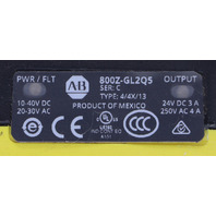 ALLEN BRADLEY 800Z-GL2Q5 SERIES C ZERO-FORCE TOUCH BUTTON